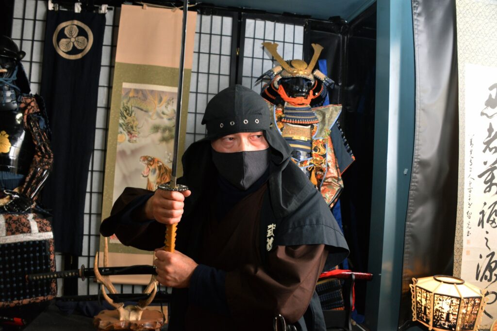 忍者の日前夜祭(2/1)、多国籍忍士団Zoom寄合(2/2)、忍魂の道＠回向院（2/2)